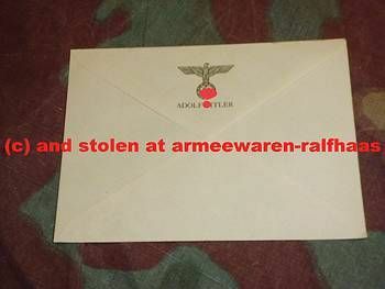 Briefkuvert aus dem persönlichen Besitz Adolf Hitlers