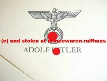Briefkuvert aus dem persönlichen Besitz Adolf Hitlers